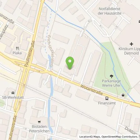 Standortübersicht der Tankstelle Stadtwerke Detmold GmbH in 32756 Detmold
