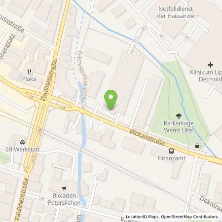 Standortübersicht der Tankstelle Stadtwerke Detmold GmbH in 32756 Detmold