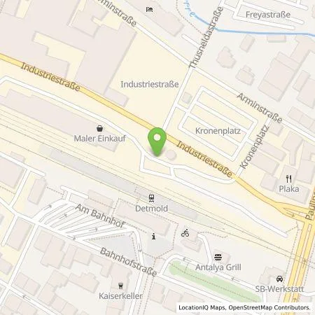 Standortübersicht der Tankstelle Stadtwerke Detmold GmbH in 32756 Detmold