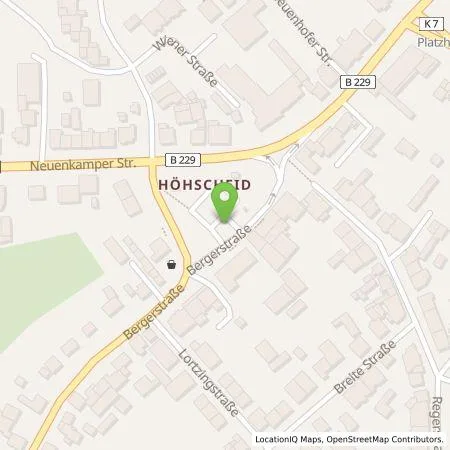 Standortübersicht der Tankstelle Stadtwerke Solingen GmbH in 42657 Solingen