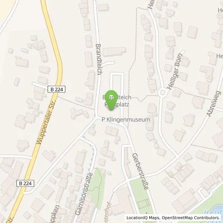 Standortübersicht der Tankstelle Stadtwerke Solingen GmbH in 42653 Solingen