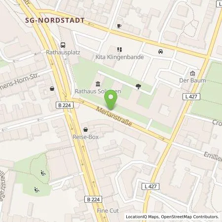 Standortübersicht der Tankstelle Stadtwerke Solingen GmbH in 42651 Solingen