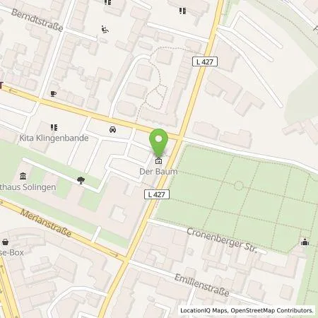 Standortübersicht der Tankstelle Stadtwerke Solingen GmbH in 42651 Solingen