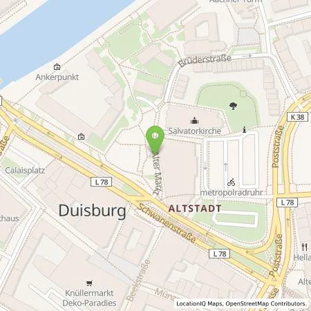 Standortübersicht der Tankstelle Stadtwerke Duisburg AG in 47051 Duisburg