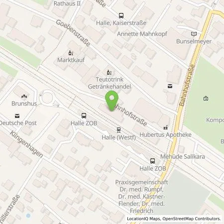 Standortübersicht der Tankstelle hallewestfalen.net GmbH in 33790 Halle (Westf.)