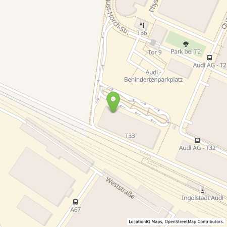 Standortübersicht der Strom (Elektro) Tankstelle: Audi AG in 85055, Ingolstadt