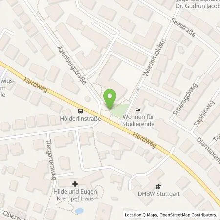 Standortübersicht der Tankstelle Stadtwerke Stuttgart GmbH in 70174 Stuttgart