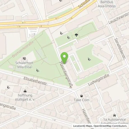 Standortübersicht der Tankstelle Stadtwerke Stuttgart GmbH in 70176 Stuttgart