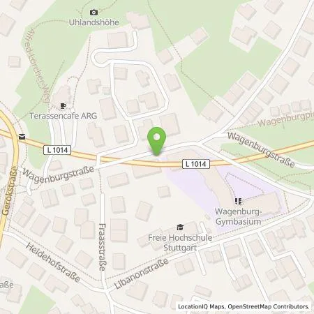 Standortübersicht der Tankstelle Stadtwerke Stuttgart GmbH in 70184 Stuttgart