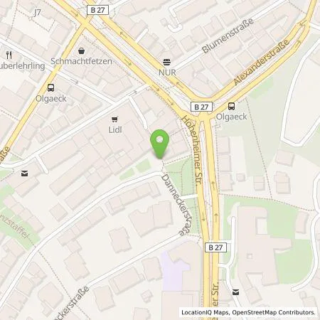 Standortübersicht der Tankstelle Stadtwerke Stuttgart GmbH in 70182 Stuttgart