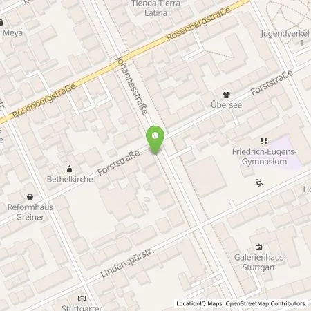 Standortübersicht der Tankstelle Stadtwerke Stuttgart GmbH in 70176 Stuttgart