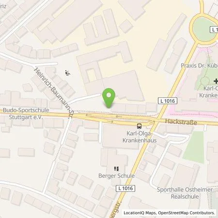 Standortübersicht der Tankstelle Stadtwerke Stuttgart GmbH in 70190 Stuttgart