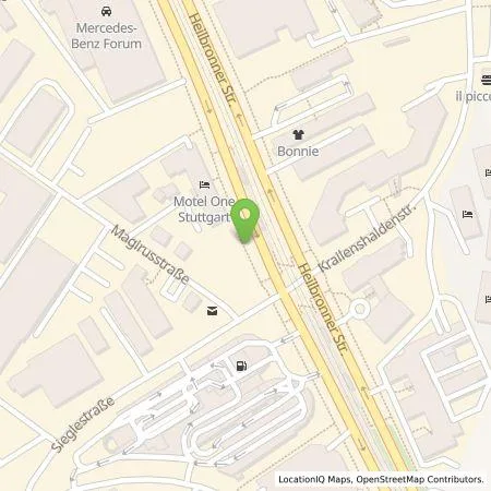 Standortübersicht der Tankstelle Stadtwerke Stuttgart GmbH in 70439 Stuttgart