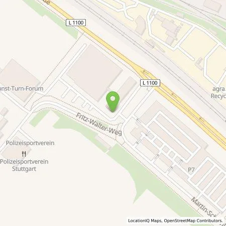 Standortübersicht der Tankstelle Stadtwerke Stuttgart GmbH in 70372 Stuttgart