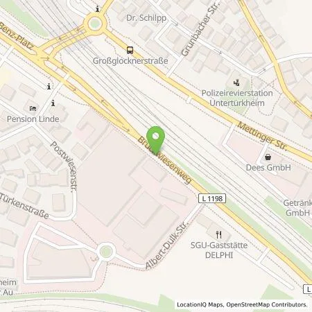 Standortübersicht der Tankstelle Stadtwerke Stuttgart GmbH in 70176 Stuttgart