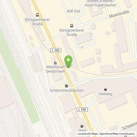 Standortübersicht der Tankstelle Carl Knauber Holding GmbH & Co. KG in 53227 Bonn