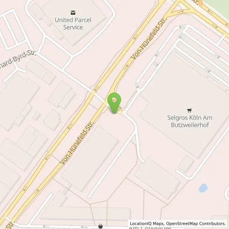 Standortübersicht der Tankstelle TankE GmbH in 50829 Köln