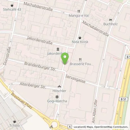 Standortübersicht der Tankstelle TankE GmbH in 50667 Köln