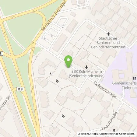 Standortübersicht der Tankstelle TankE GmbH in 51063 Köln