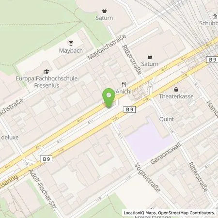 Standortübersicht der Tankstelle TankE GmbH in 50670 Köln