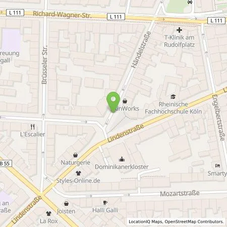 Standortübersicht der Tankstelle TankE GmbH in 50674 Köln