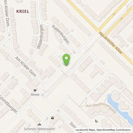 Standortübersicht der Tankstelle TankE GmbH in 50935 Köln