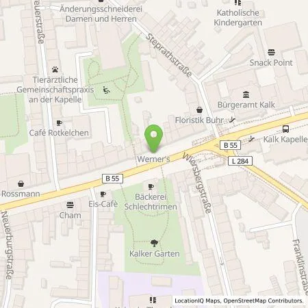 Standortübersicht der Tankstelle TankE GmbH in 51103 Köln