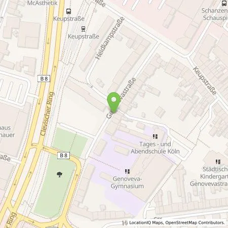 Standortübersicht der Tankstelle TankE GmbH in 51063 Köln