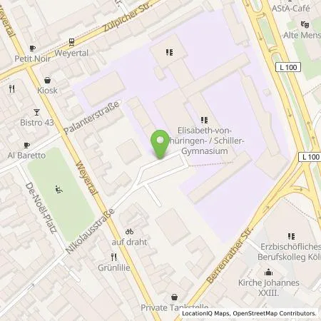 Standortübersicht der Tankstelle TankE GmbH in 50937 Köln