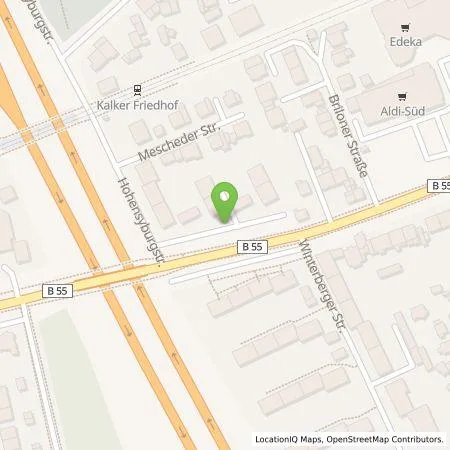 Standortübersicht der Tankstelle TankE GmbH in 51109 Köln