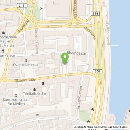 Standortübersicht der Tankstelle TankE GmbH in 50676 Köln