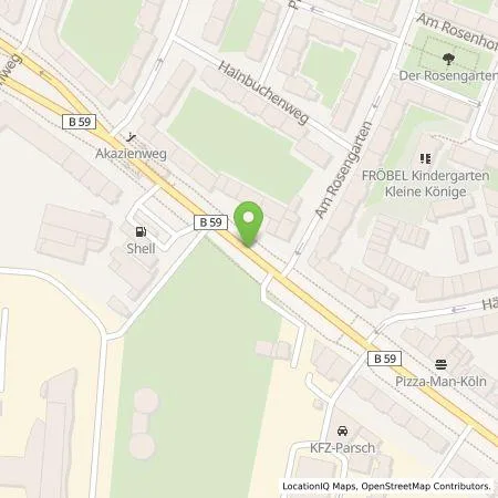 Standortübersicht der Tankstelle TankE GmbH in 50823 Köln