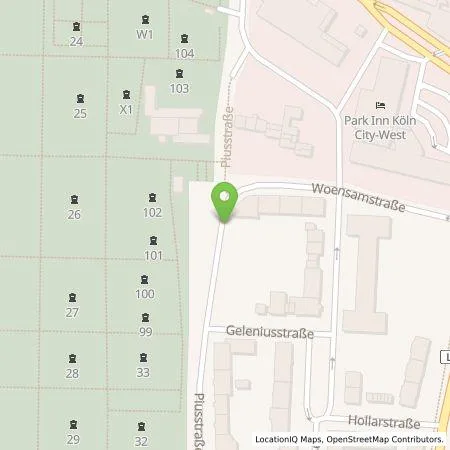 Standortübersicht der Tankstelle TankE GmbH in 50931 Köln