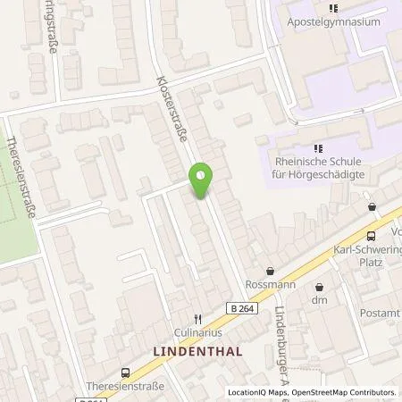 Standortübersicht der Tankstelle TankE GmbH in 50931 Köln