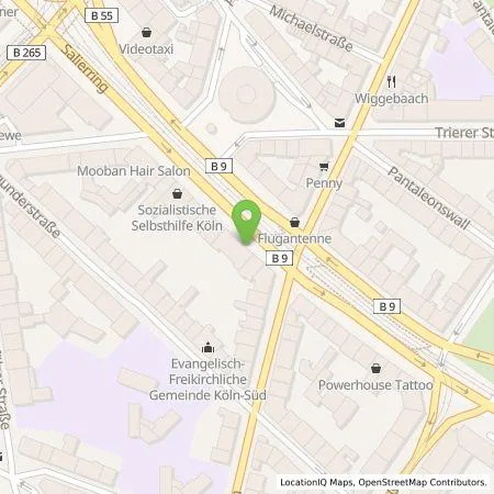 Standortübersicht der Tankstelle TankE GmbH in 50677 Köln