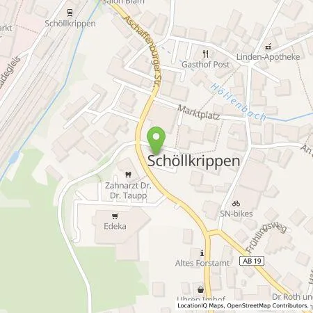 Standortübersicht der Tankstelle Energieversorgung Main-Spessart GmbH in 63825 Schöllkrippen