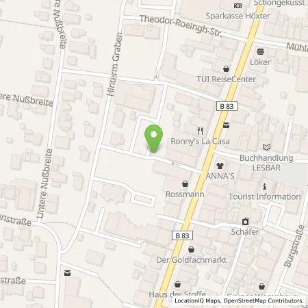 Standortübersicht der Tankstelle Westfalen Weser Ladeservice GmbH in 37688 Beverungen