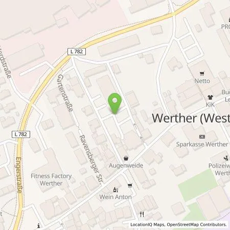 Standortübersicht der Tankstelle Westfalen Weser Ladeservice GmbH in 33824 Werther (Westf.)