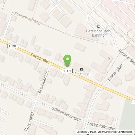 Standortübersicht der Tankstelle Westfalen Weser Ladeservice GmbH in 30890 Barsinghausen