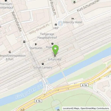 Standortübersicht der Tankstelle SWE Energie GmbH in 99084 Erfurt