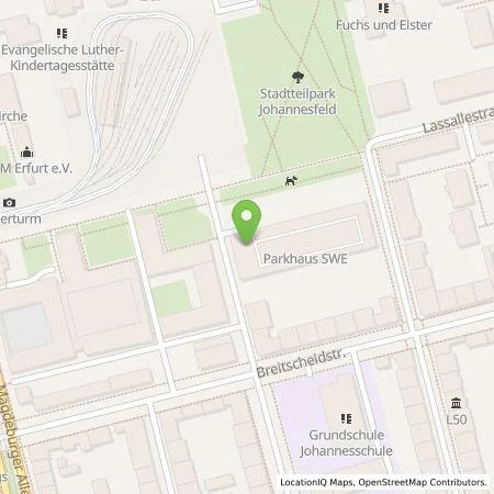 Standortübersicht der Tankstelle SWE Energie GmbH in 99086 Erfurt