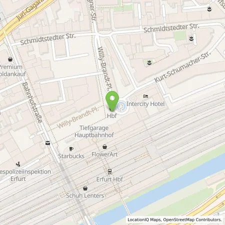 Standortübersicht der Tankstelle SWE Energie GmbH in 99084 Erfurt