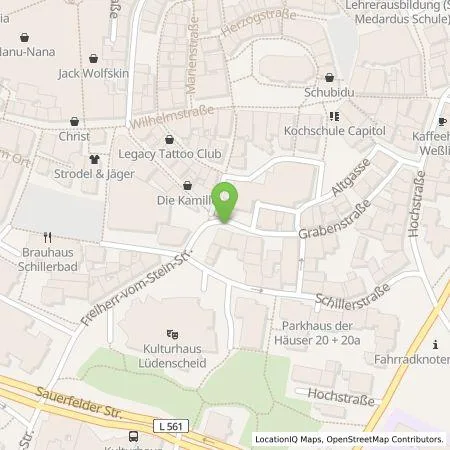 Standortübersicht der Tankstelle Stadtwerke Lüdenscheid GmbH in 58511 Lüdenscheid