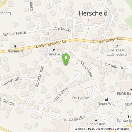 Standortübersicht der Tankstelle Stadtwerke Lüdenscheid GmbH in 58849 Herscheid