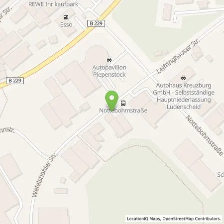 Standortübersicht der Tankstelle Stadtwerke Lüdenscheid GmbH in 58511 Lüdenscheid