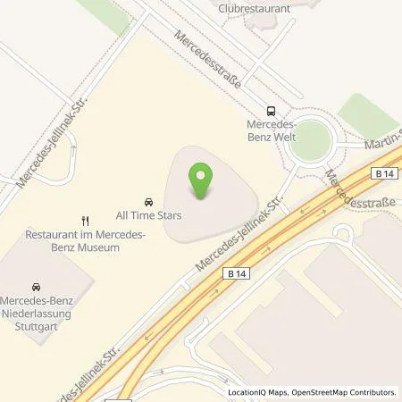 Standortübersicht der Tankstelle Mercedes-Benz Heritage GmbH in 70372 Stuttgart