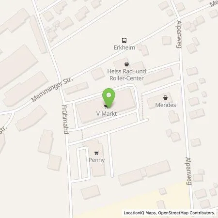 Standortübersicht der Tankstelle Georg Jos. Kaes GmbH in 87746 Erkheim