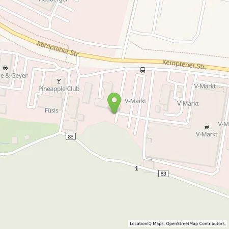 Standortübersicht der Tankstelle Georg Jos. Kaes GmbH in 87629 Füssen