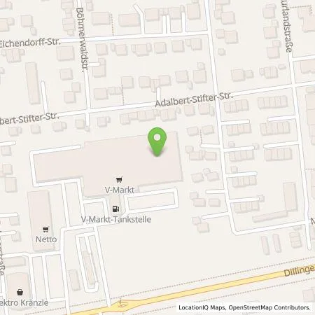 Standortübersicht der Tankstelle Georg Jos. Kaes GmbH in 89415 Lauingen