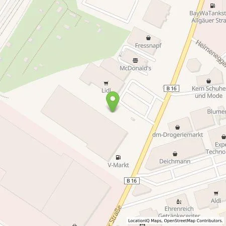 Standortübersicht der Tankstelle Georg Jos. Kaes GmbH in 87719 Mindelheim